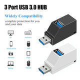 Mini Adaptador USB 3.0 HUB 3 portas