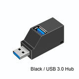 Mini Adaptador USB 3.0 HUB 3 portas