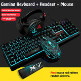 Kit Fones+Mouse+Teclado Gamer