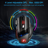 Mouse Gamer LED 7 botões 5500 DPI