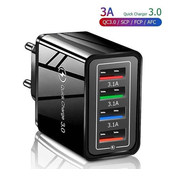 Carregador 18W 3.0 USB 4 saídas