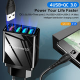 Carregador 45W 3.0 USB 4 saídas