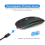 Mouse Wireless/Bluetooth RGB Recarregável