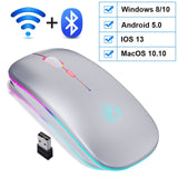 Mouse Wireless/Bluetooth RGB Recarregável