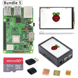 Raspberry Pi 3 Model B+ Kit ABS Case + 32GB SD Card + Fonte Energia + 3.5 Tela Touch Screen