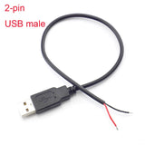 Conectores USB 0.3m/1m/2m para Fontes de Energia